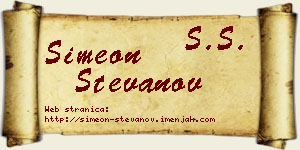 Simeon Stevanov vizit kartica